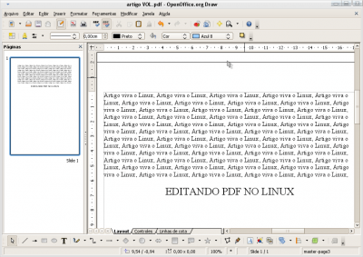 OpenOffice Draw no Linux